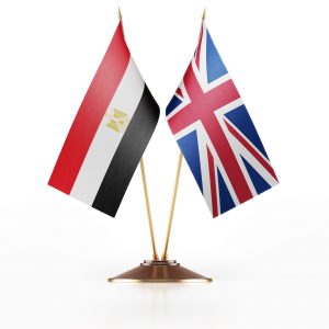 uk and egyptian flags