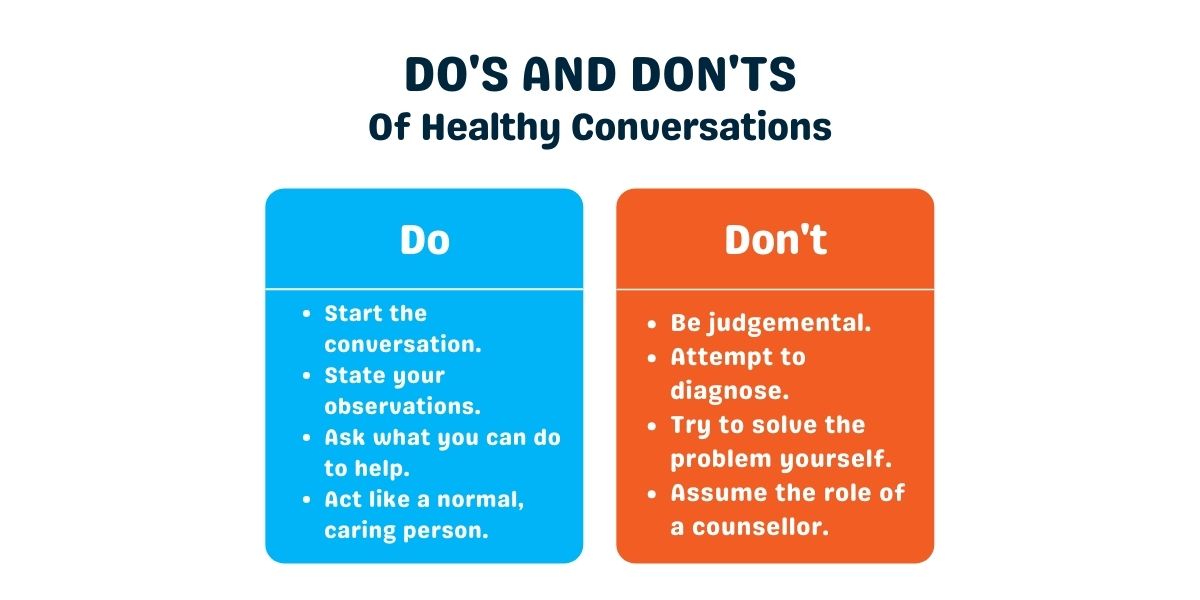 dos and don'ts healthy mental health conversations